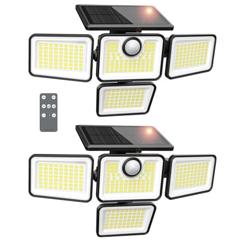 6000LM 4 Heads Motion Sensor Solar Lights (2 Pack) Deal
