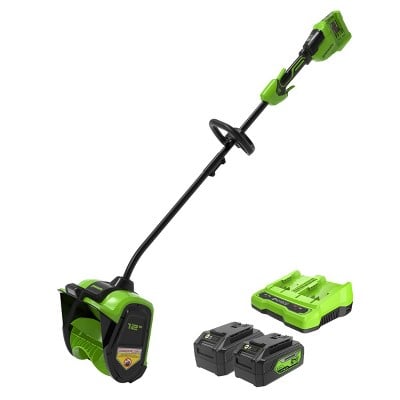 Greenworks 48V 12" Brushless Cordless Snow Shovel with 2 x 4Ah Batteries and Charger