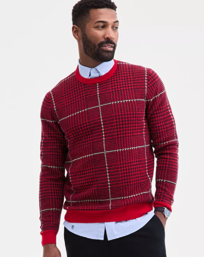 Club Room Men's Pattern Merino Sweater