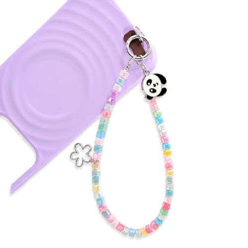 Beaded Phone Wrist Strap with Panda Charm Deal