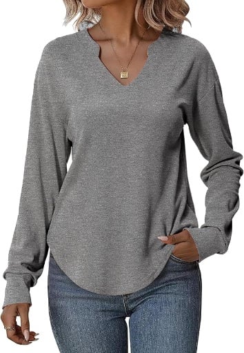 Totatuit V Neck Long Sleeve Sweatshirts 