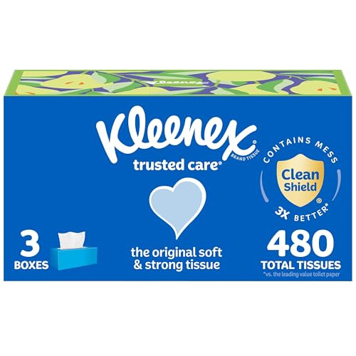 Kleenex Facial Tissues 3-Pack 160-Count, 480 Total