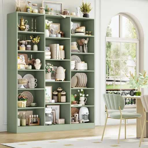 Ebern Designs Wakil 74.02" H x 58.7" W 6-Tier Wood Bookcase Deal