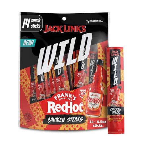 Jack Link's Wild Mini Chicken Sticks Made with Frank's RedHot Flavor 0.5 Oz. (14 Count)