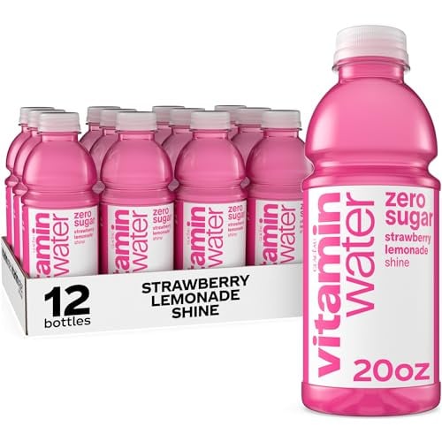 vitaminwater Shine Strawberry Lemonade Zero Sugar, 20 fl oz bottles, 12 pack, x2 Deal