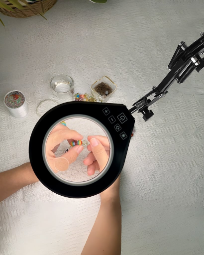 Desk Lamps with Magnifier and Stand 5 Color & 10 Brightness