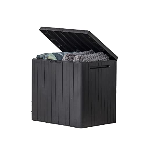 Keter City 30 Gal Outdoor Storage Box and Patio Side Table Deal
