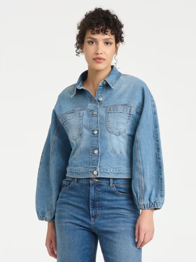 Sofia Vergara Women's Darted Denim Waist Jacket