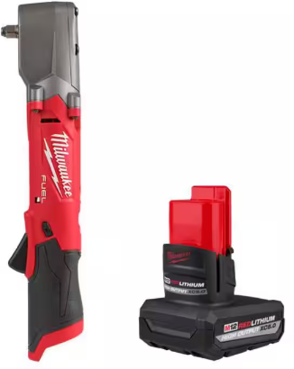 Milwaukee M12 FUEL 12V 3/8 in. Right Angle Impact Wrench with XC High Output 5.0 Ah Battery Pack