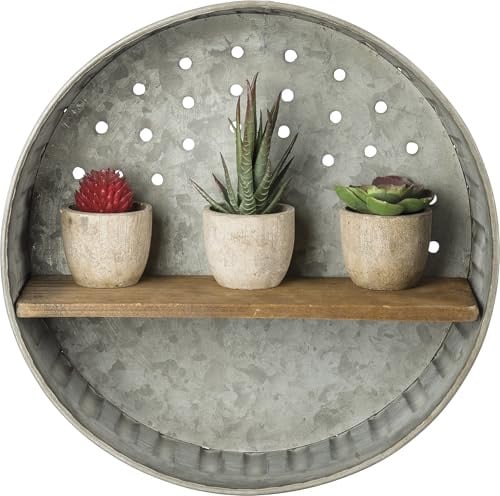 Primitives by Kathy 38024 Distressed Wall Shelf, Metal and Wood Deal