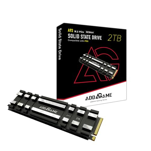 Addlink A93 2TB Storage Expansion for PS5 with Heatsink, 7400MB/s Gen 4 PCIe NVMe m.2 2280