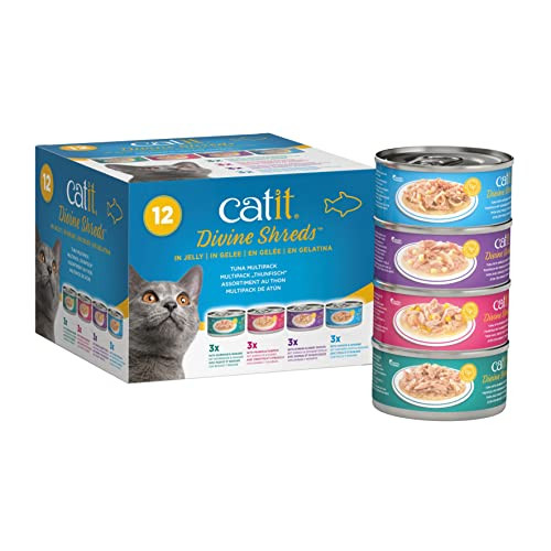 Catit Divine Shreds in Jelly Wet Cat Food, Tuna Multipack