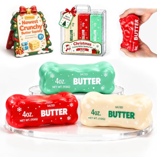3-Pack Christmas Crunch Butter Squishy Toys