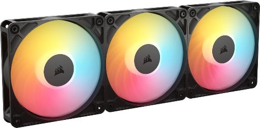 3-Pack Corsair RS120-R 120mm PWM ARGB Reverse Rotor Fans