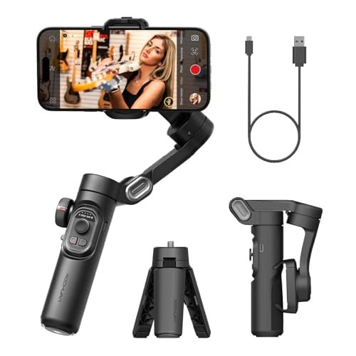 AOCHUAN 3-Axis Smartphone Foldable Handheld Gimbal with Focus Wheel Deal