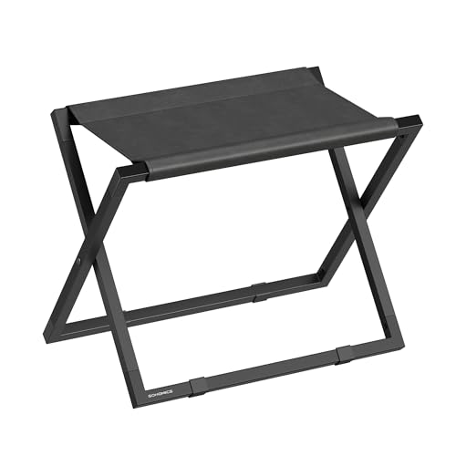 SONGMICS Foldable Steel Luggage Rack with Oxford Fabric