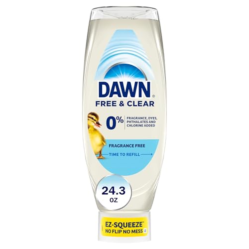 Dawn Free & Clear Unscented EZ-Squeeze Dish Soap 24.3-Oz