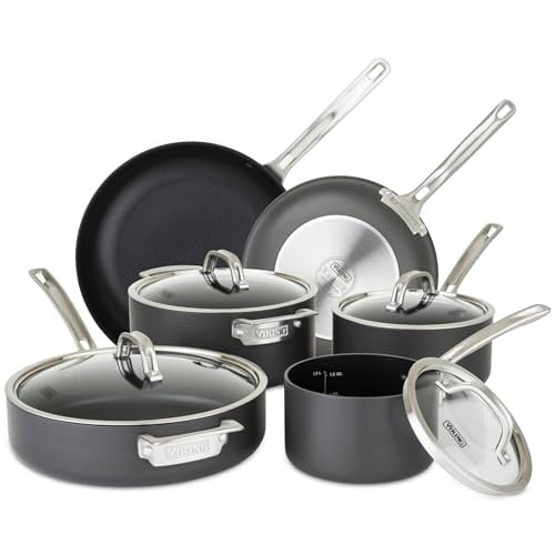 10-Piece Viking Hard Anodized Nonstick Cookware Set