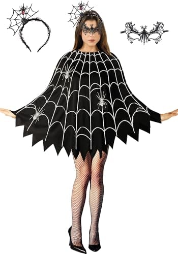 CONGRU 3 Pcs Spider Web Costume for Women Deal