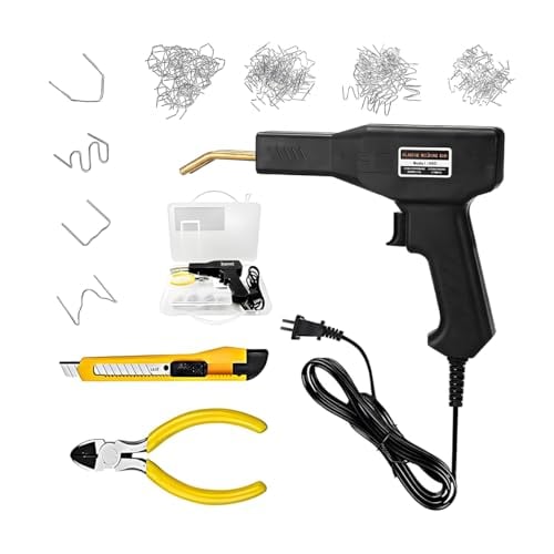 Car Plastic Welder Gun Kit for Bumper Repair w/ 200 Hot Staples