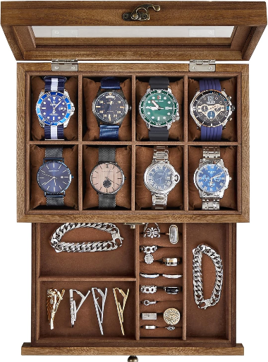 SONGMICS 8-Slot Watch Box