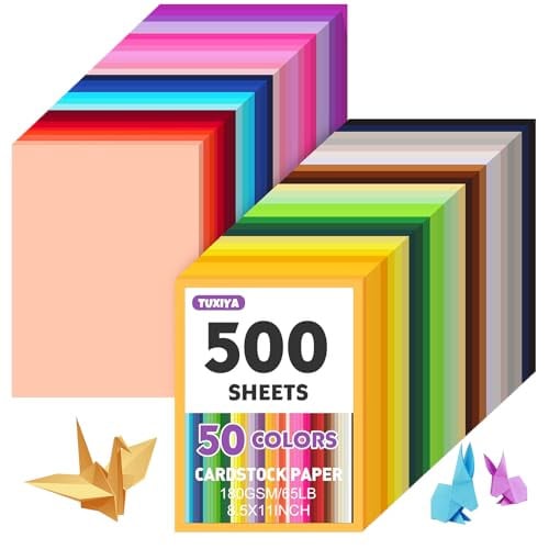500 Sheets 8.5" x 11" Assorted Colors Cardstock Deal