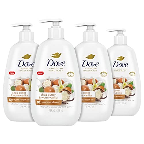 Dove Advanced Care Hand Wash Shea Butter & Warm Vanilla 4 Count 12 oz