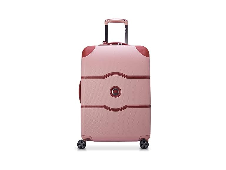 DELSEY PARIS Chatelet Air 2.0 24 Inch Checked-Medium Luggage, Pink Deal