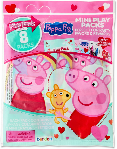 Peppa Pig 8 Count Mini Play Pack with Small Coloring Book and Crayons