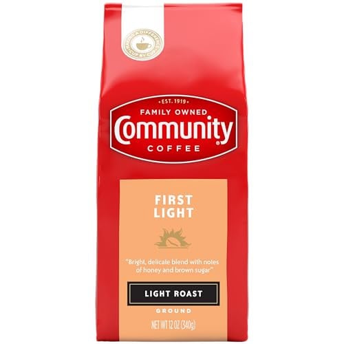 Community Coffee First Light Blend Light Roast Ground Coffee 12-Oz
