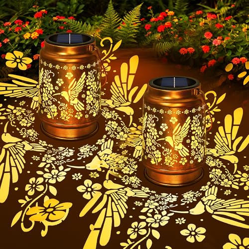 Solar Lanterns Outdoor Waterproof Hummingbird Hanging Deal