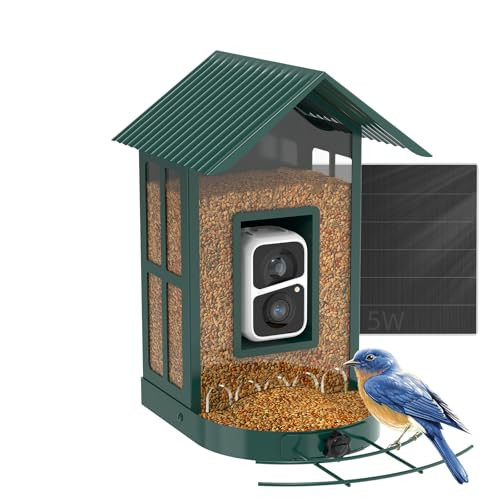 Soliom Bird Feeder with Camera, 2.7L Seed Capacity