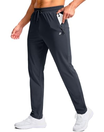 Pudolla Men's Tall Sweatpants with Zipper Pockets