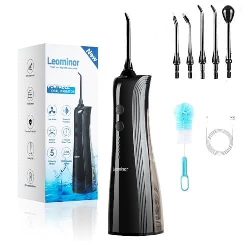 Leominor 5-Mode Cordless Waterproof Rechargeable Water Dental Flosser Deal