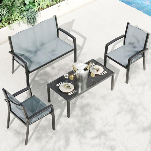 Garvee 4 Piece Patio Bistro Furniture Set Deal