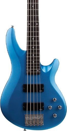 Schecter C-5 Deluxe 5-String Electric Bass Guitar, Satin Metallic Light Blue