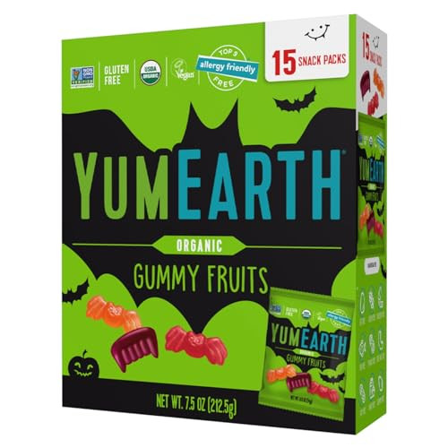 YumEarth Organic Halloween Gummy Fruits 7.5-Oz