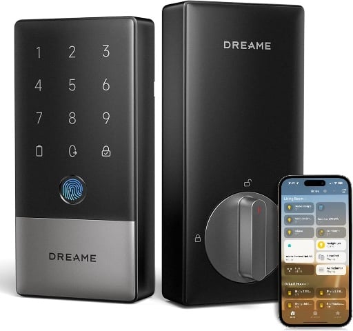 Dreame A10 Smart Wi-Fi Door Lock, Fingerprint Keypad Entry Lock for Front Door Deal