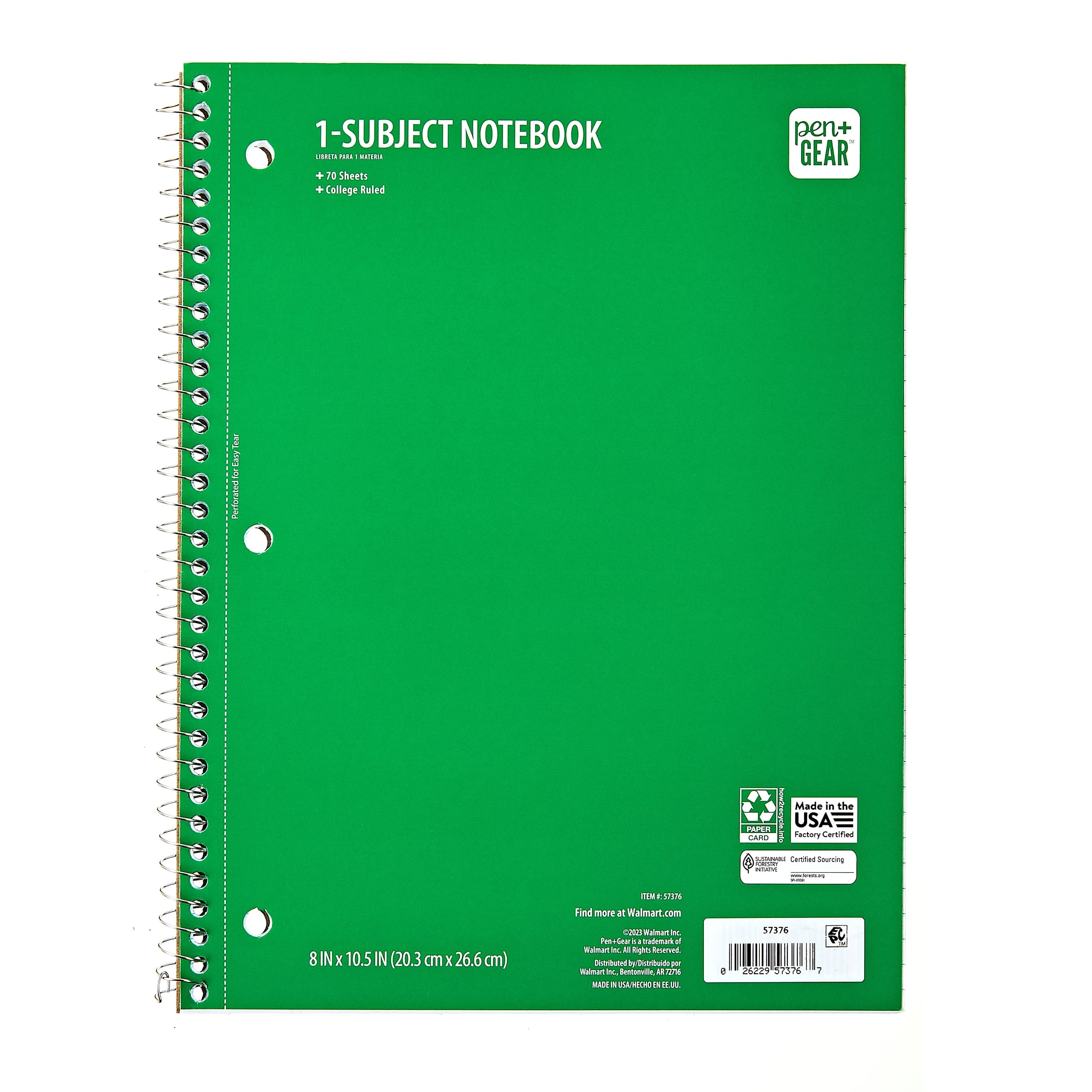 Pen+Gear 1-Subject Notebook (College or Wide Ruled, 70 Pages) Deal