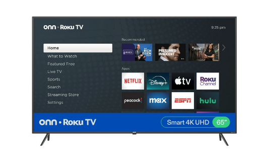 onn 65" 4K UHD HDR10 Roku Smart TV