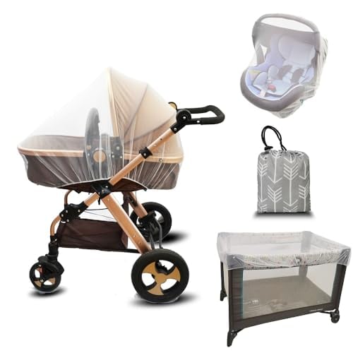 Dodo Nici Baby Stroller Mosquito Net with Storage Bag (White)