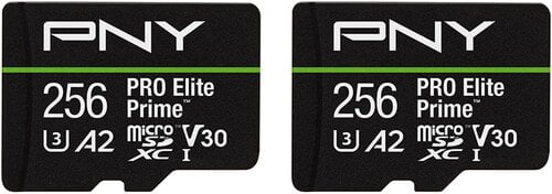 PNY 256GB PRO Elite Prime microSDXC Memory Card with SD Adapter (2-Pack) Deal