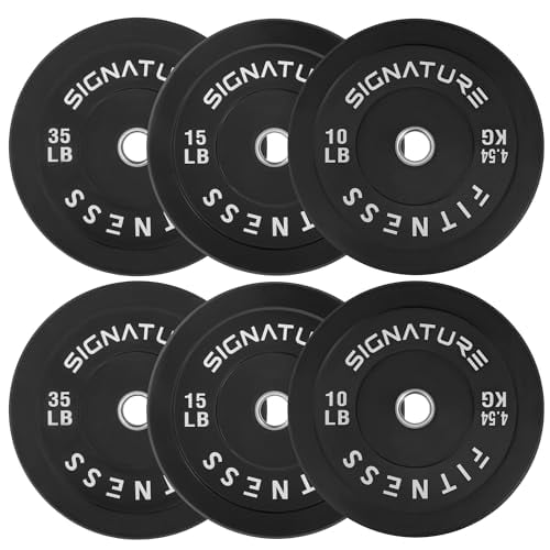 Fitvids 2" Olympic Bumper Plate Weight Plates with Steel Hub 120-Pound Set