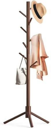 Aliphon Wooden Coat Rack Stand 8 Hooks Deal