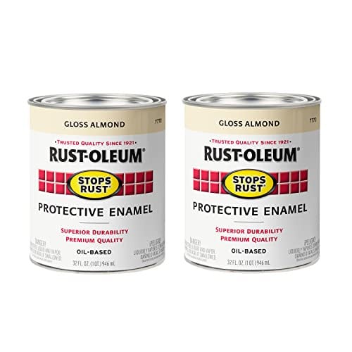 2-Pack 32-Oz Rust-Oleum Stops Rust Brush On Paint (Gloss Almond) Deal
