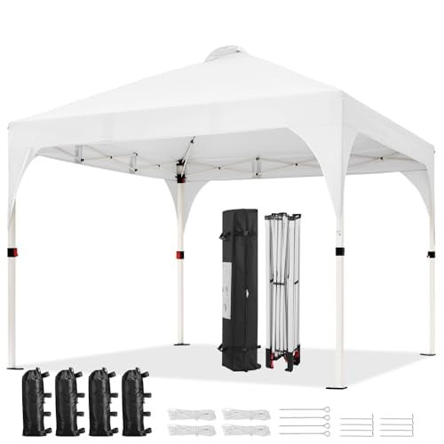 Yaheetech 10' x 10' Pop-Up Canopy Tent w/ Vent, Wheeled Bag, Sandbags & Stakes Deal