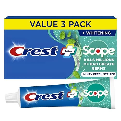 Crest + Scope Whitening Toothpaste (Minty Fresh) 2 x 3-Pack Deal