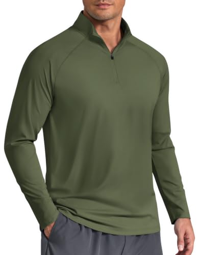 COOFANDY Men's Quarter Zip Pullover 1/4 Zip Golf Shirt