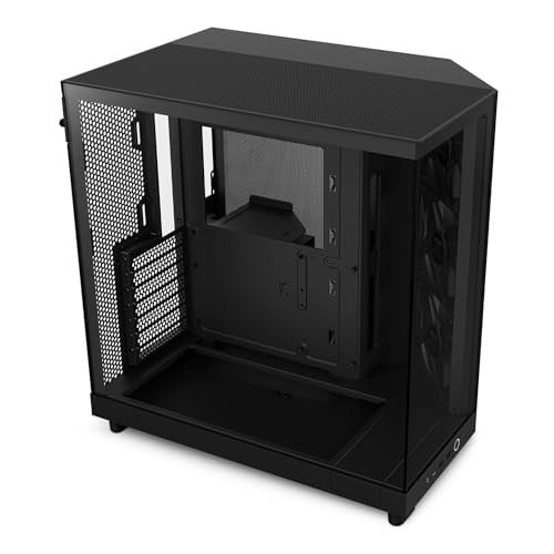 NZXT H6 Flow Compact Dual-Chamber Mid-Tower Airflow Computer Case (Black)