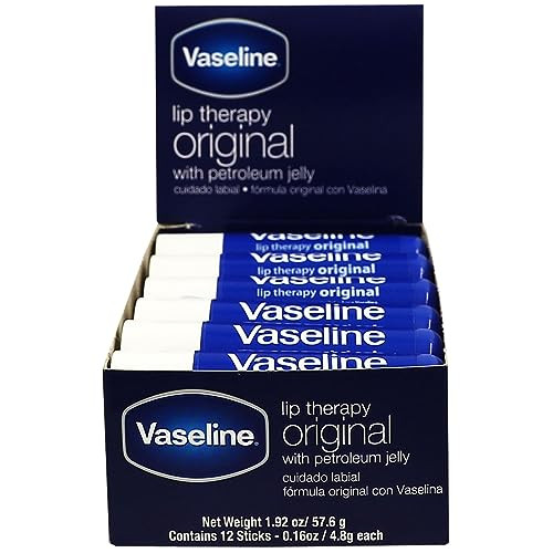 Vaseline Lip Therapy Moisturizing Balm Original 12-Count